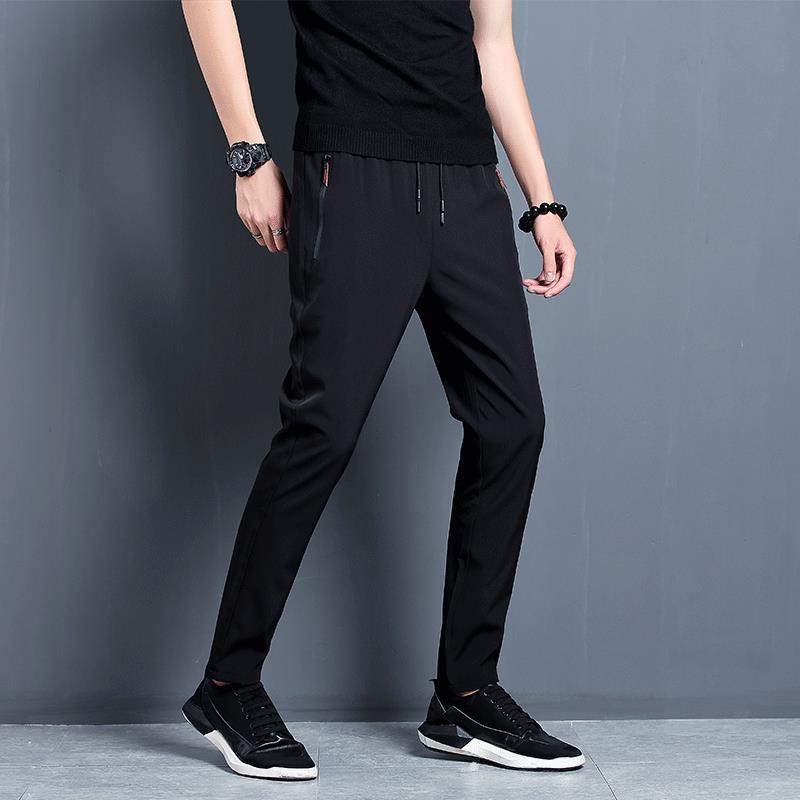 man slacks Thin trim pants Pure cotton Cloth trouser for men