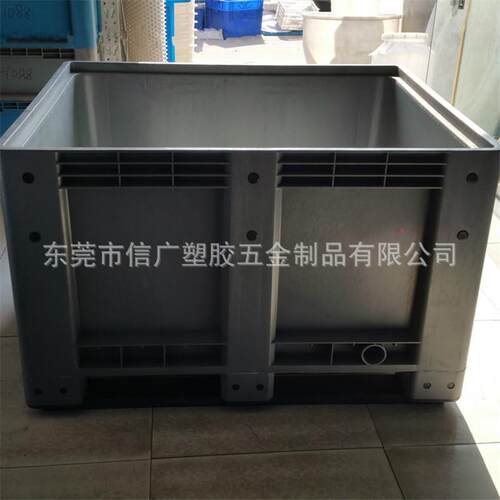 厂家供应耐冲击加硬1210卡板箱 周转箱式塑胶托盘 可叉车物流箱子