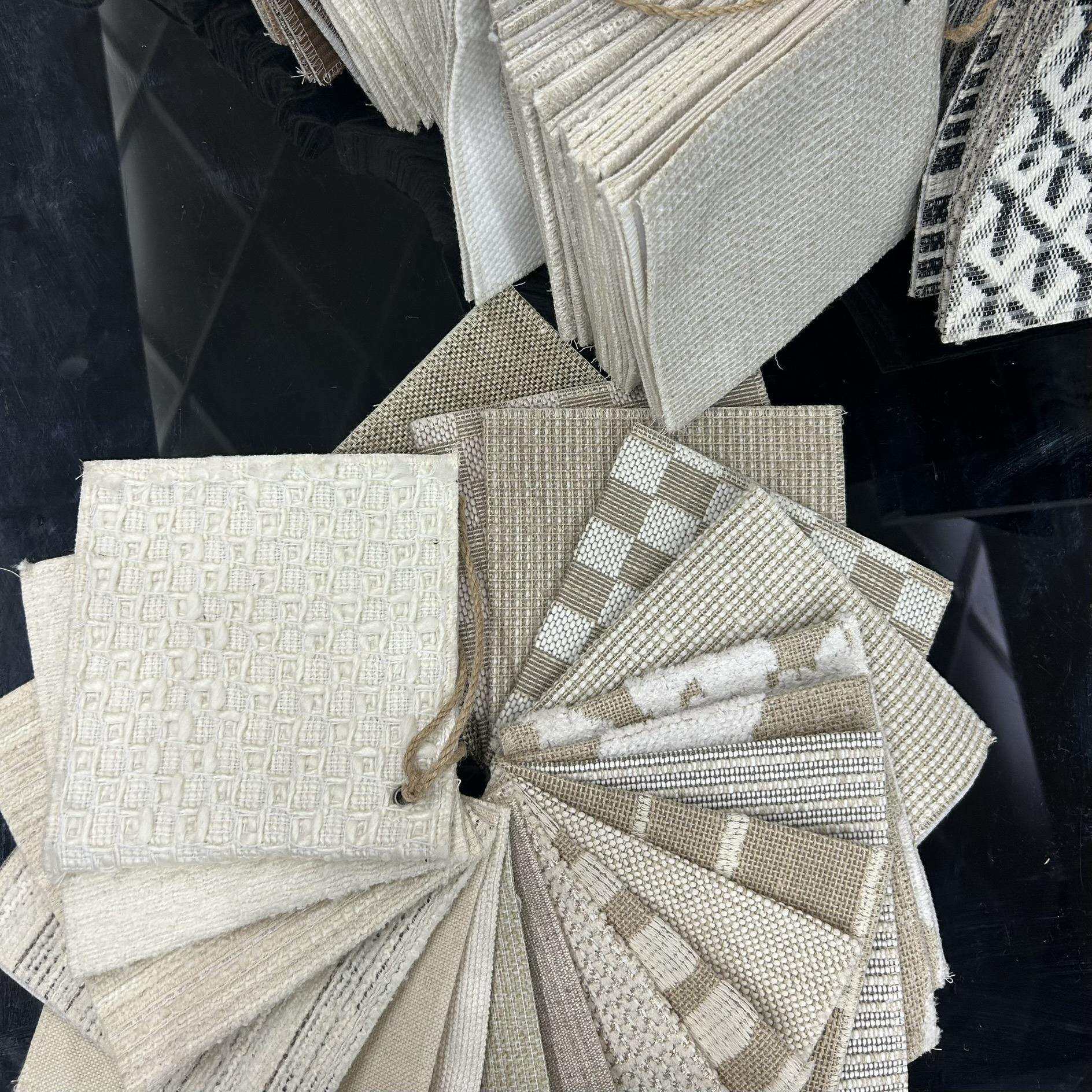 版本设计师选款棉麻羊绒几何提花面料吊卡白色黑色组合版本