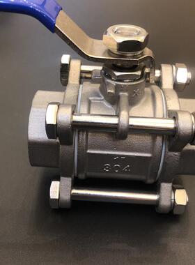 201/304不锈钢3三片式介质阀/3Pc线口/内螺纹/Dn15Dn40 4点6点