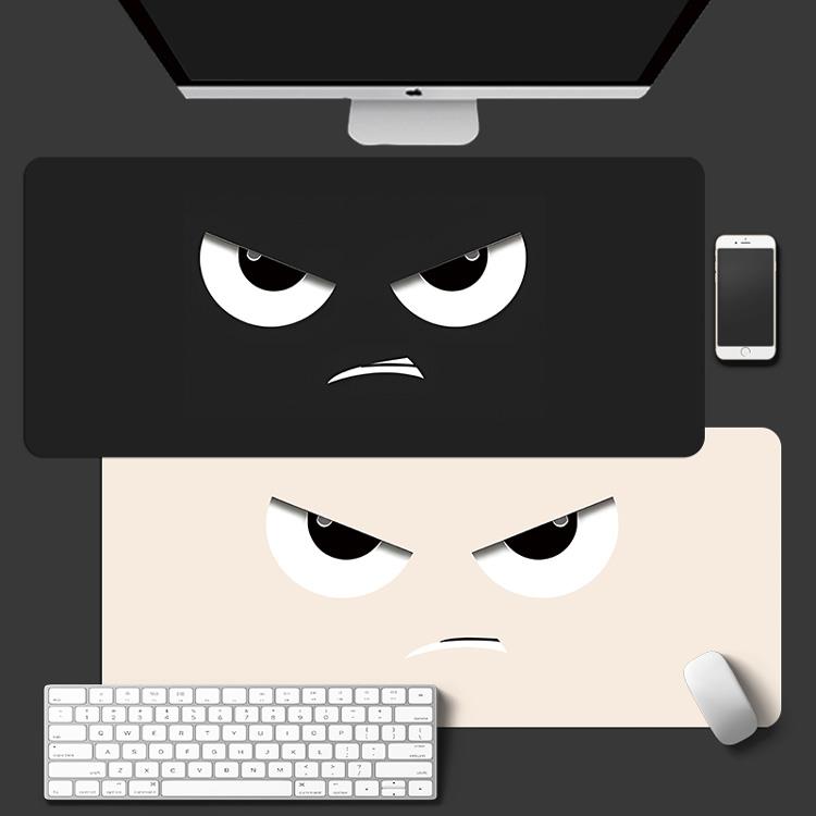 恶狠狠超大橡胶鼠标垫电脑锁边游戏键盘书桌垫学生防滑垫鼠垫定制