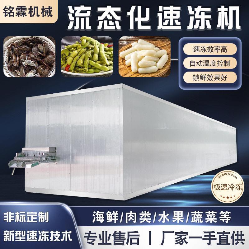 商用低温速冻机大型大虾海鲜鱼速冻流水线面团油条速冻设备