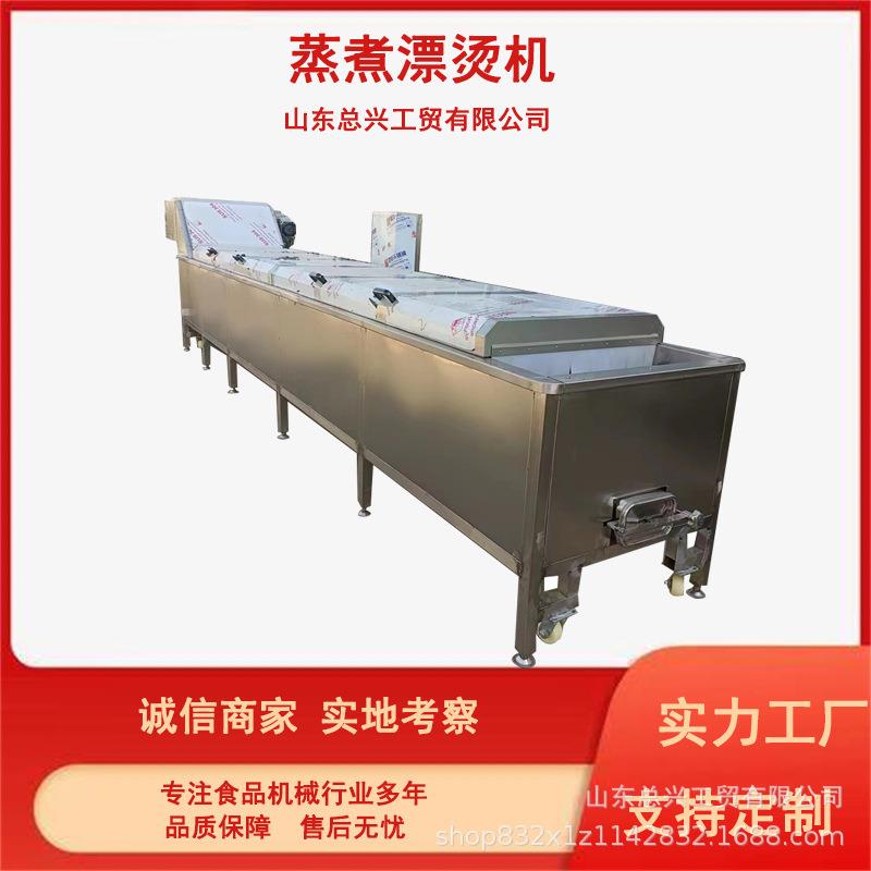 土豆片全自动蒸煮漂烫机榨菜白包装袋巴氏杀菌机蕨菜毛豆漂烫机