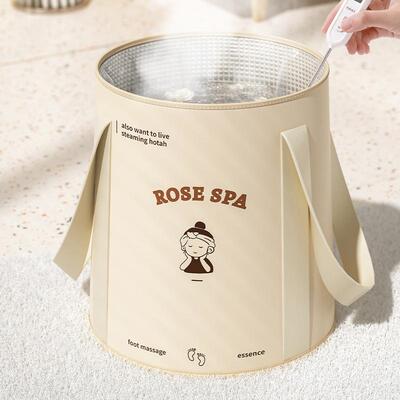 旅行折叠加高泡脚袋洗脚盆保温泡脚桶宿舍深桶过小腿家用便携式足