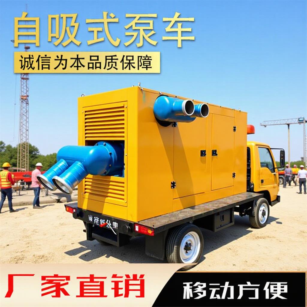 高扬程吸力大抽水泵车应急自吸式泵车1000方大流量柴油机抽水泵