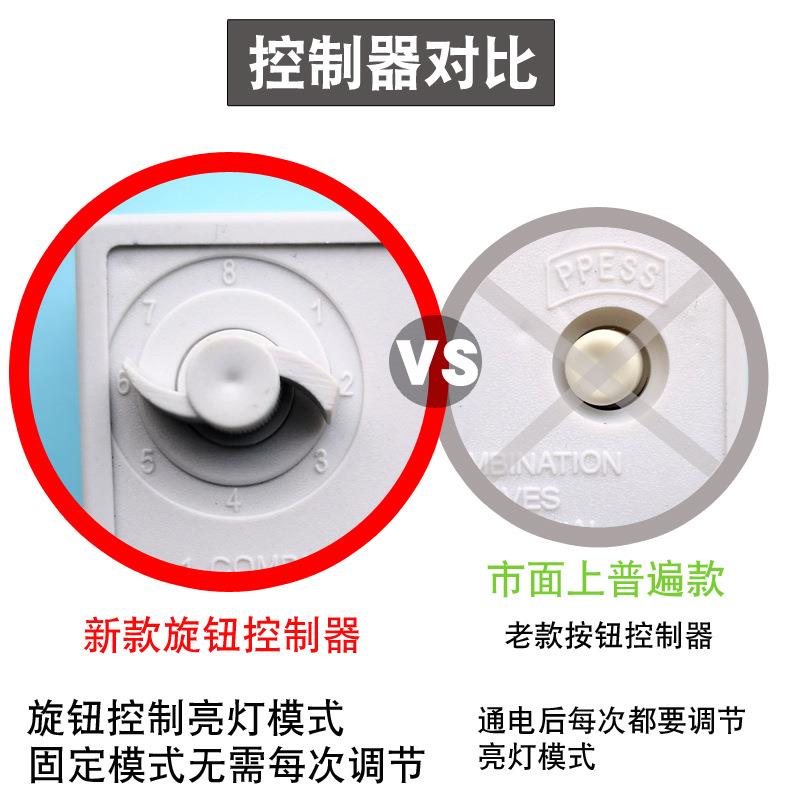 装LED星星灯灯串圣诞灯饰节日灯霓KZP虹彩灯串角星窗帘灯房间五in