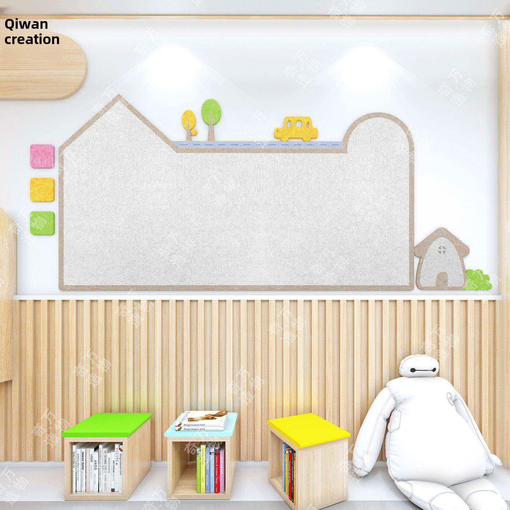 幼儿园家对称栏成品毛毡主题环境创作培训机构布局布告栏宣传文化