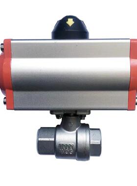 Q611F-16P气动两片式球阀二通直通内螺纹快切阀25 1英寸