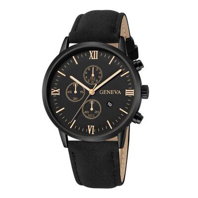 Men Casual Sport Watches Leather Band Quartz Watch fashion