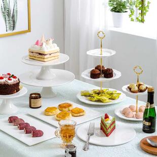 甜午台摆件展示架套装蛋品糕F76TMTM9托盘冷餐餐盘茶歇摆台下茶具