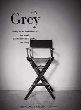 JGP1实木折叠导演椅户外帆布靠背休闲露营椅吧台椅摄影椅子化妆高