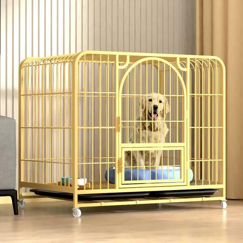 管方中型漆犬笼子笼烤加粗加固拉多大型犬金宠物狗狗狗室外笼毛布