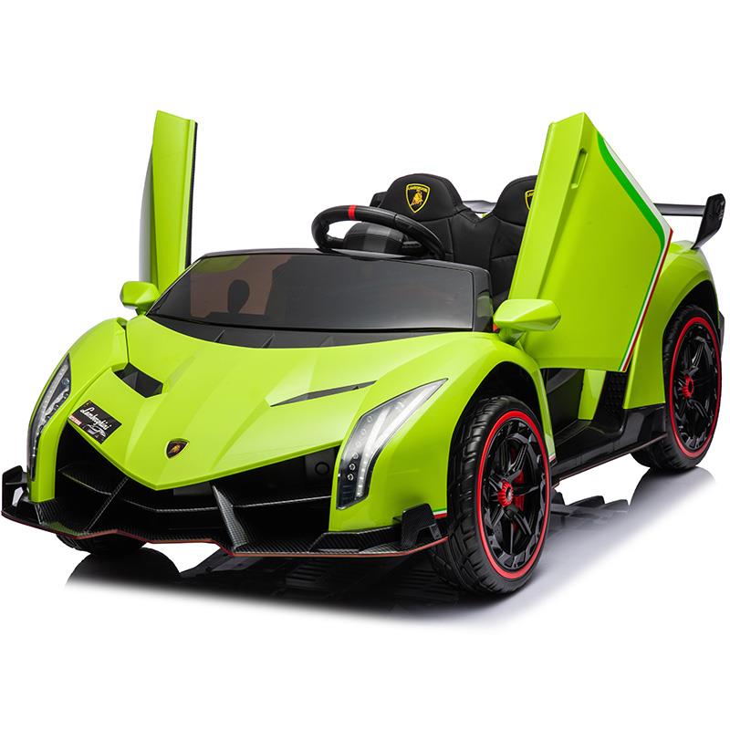高档大宝具双座兰博基尼儿童超电动车四轮宝玩汽车可坐人遥控小孩