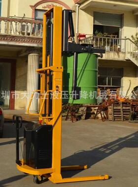 半电动油桶堆放车YL50电动油桶堆高车