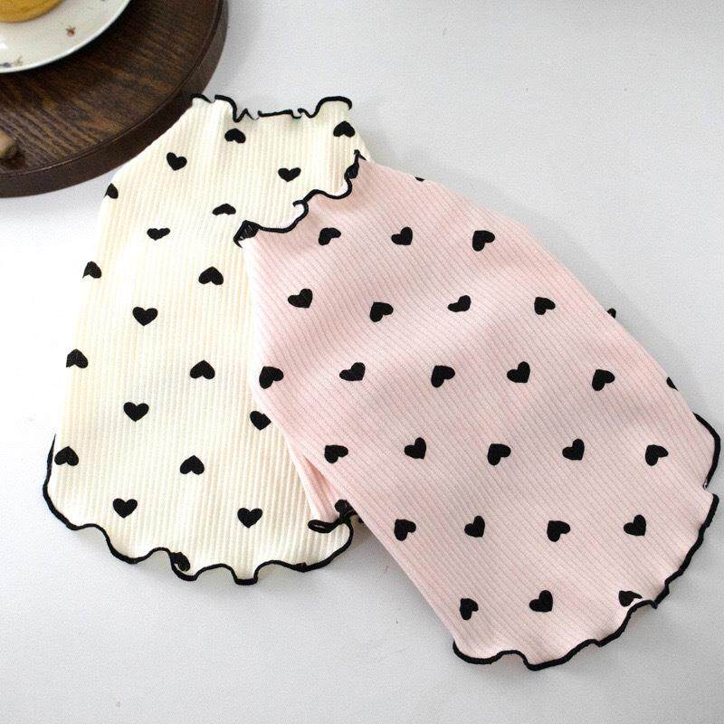 防掉毛爱心背心套头春秋款内搭猫咪小狗狗宠物衣服小型犬幼犬泰迪