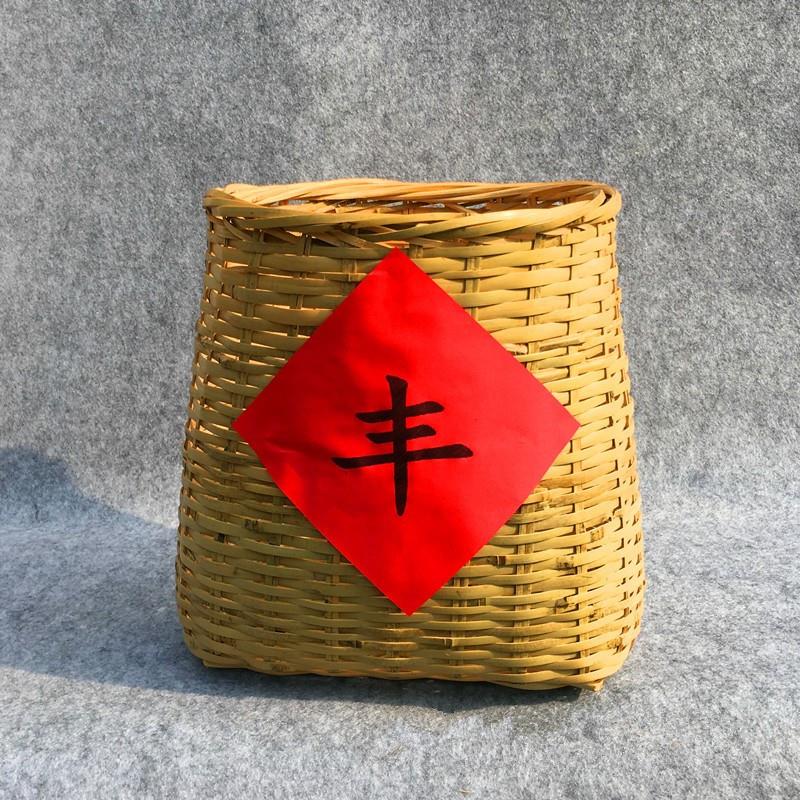 竹篓 农家纯手工竹篮 竹箩 竹筐 竹匾竹篮子 竹编织干花花篮花瓶