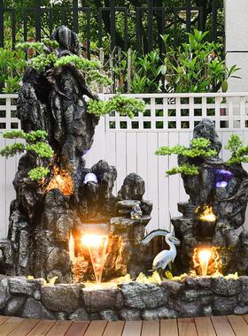 大型假山水喷泉摆件园庭院流PRL别墅酒店鱼阳台户外山水花池景观