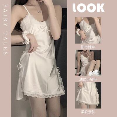 Strap dress, sleepwear, women's summer nightgown, home