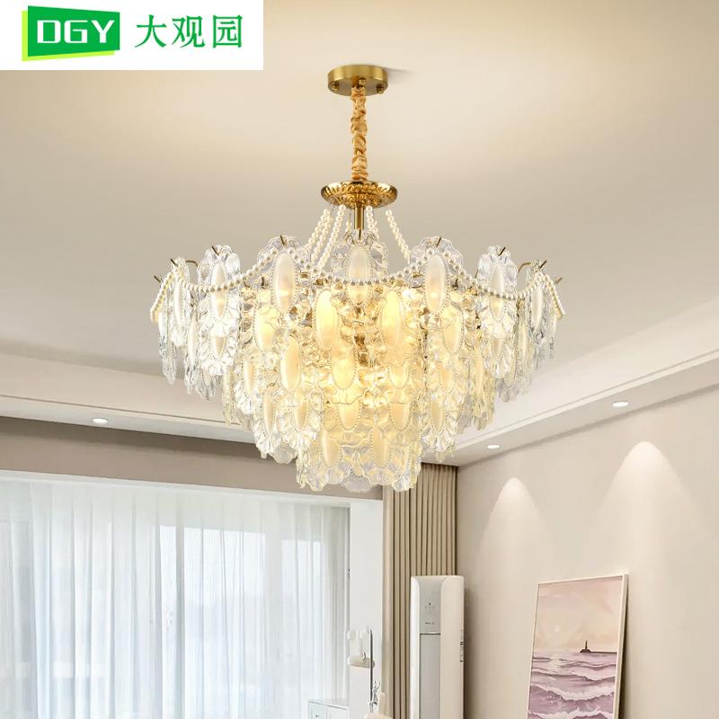 大观园客厅吊灯法式轻奢水晶灯具现代简约大气创意餐厅卧室灯413