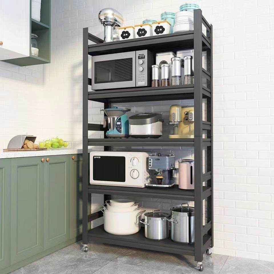 厨房家用大落地多层置物架收纳储物放锅杂物多功能货架不锈钢架子