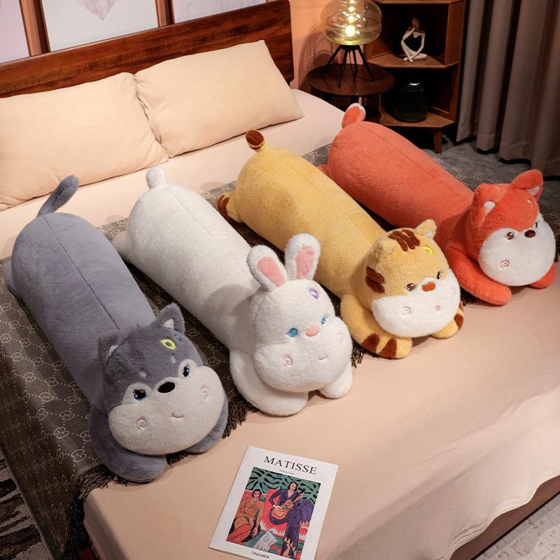 卡通动物长条抱枕女生抱睡夹腿侧睡孕妇护腰床头枕学生宿舍靠背垫