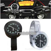 带扣黑银 通用型车载时钟表 摩托车改装 钟表哈雷太子车复古车改装