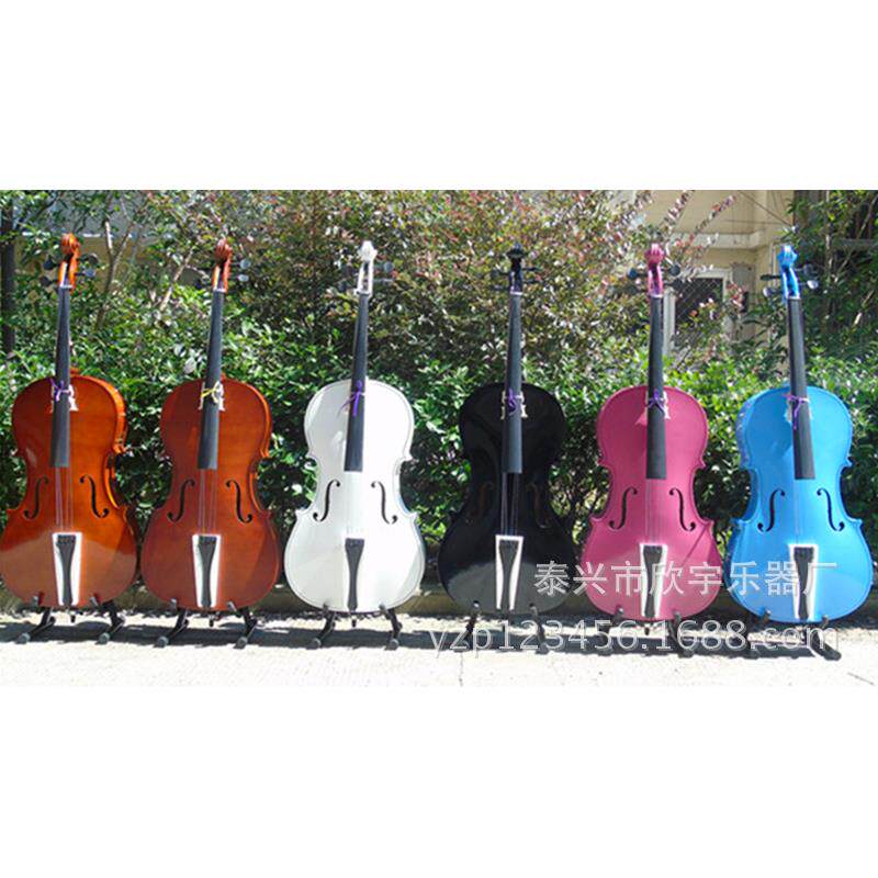 初学者成人儿童练习彩色大提琴 椴木 全套配置