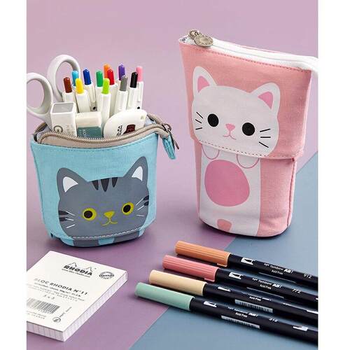 Angoo [Fun] Pen Pencil Bag Case, Cartoon Cute Cat Bear Sheep