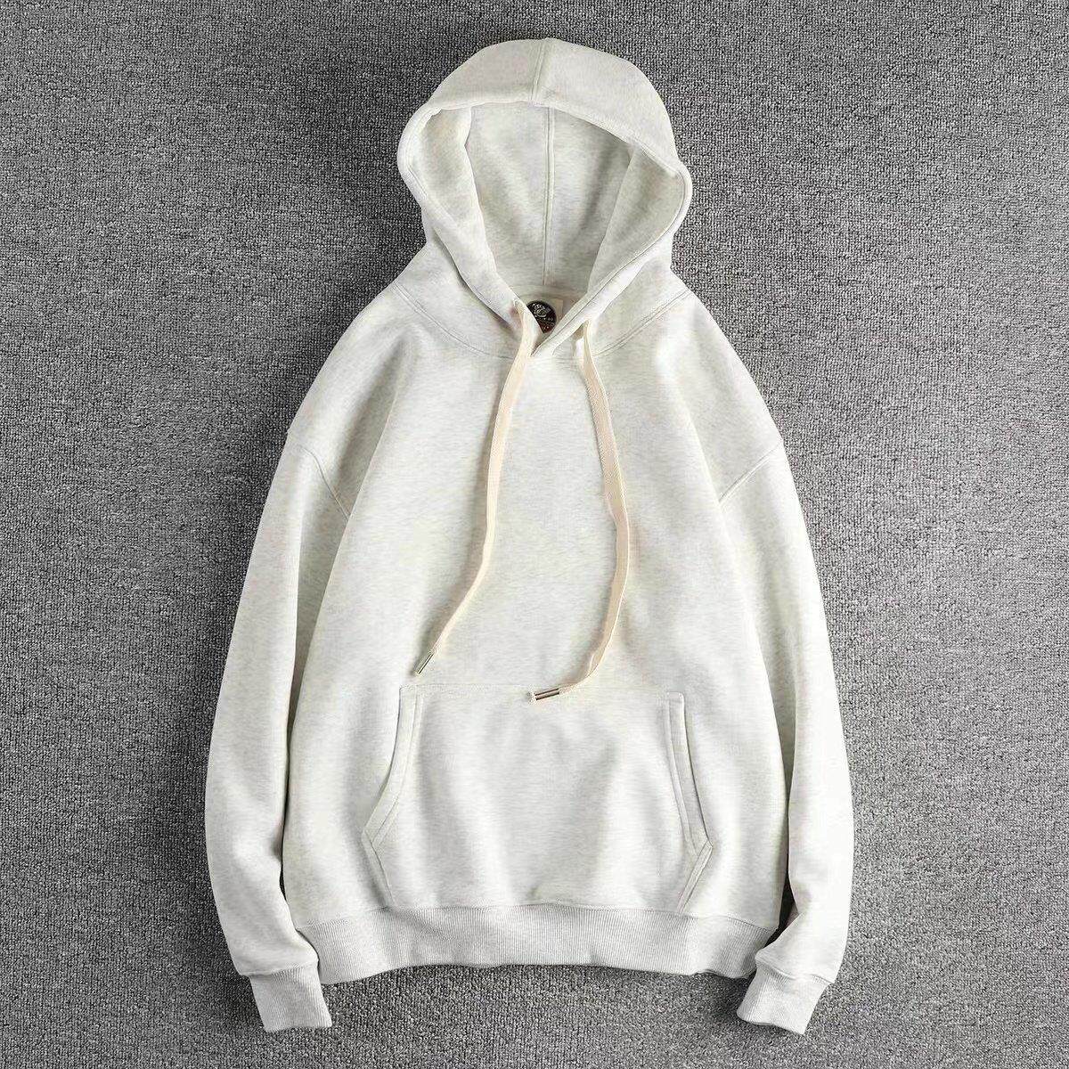 代购潮男秋冬重磅加绒加厚保暖男士连帽卫衣复古青年宽松上衣外套