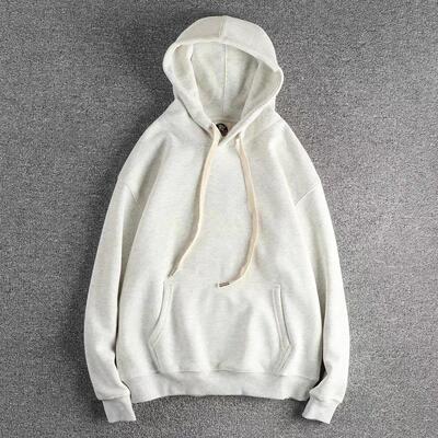 代购潮男秋冬重磅加绒加厚保暖男士连帽卫衣复古青年宽松上衣外套