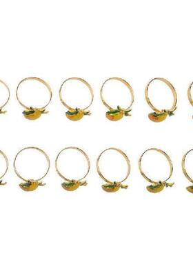 -BABQ 24 Pieces Lemon Napkin Rings Summer Napkin Holders