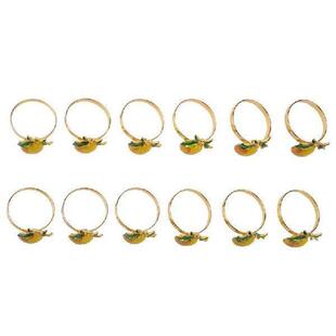 -BABQ 24 Pieces Lemon Napkin Rings Summer Napkin Holders