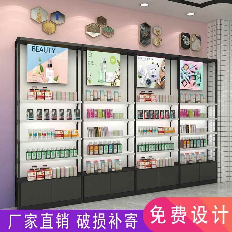 化妆品展示柜 美妆货架护肤品陈列架美容院产品展柜展厅样品展架