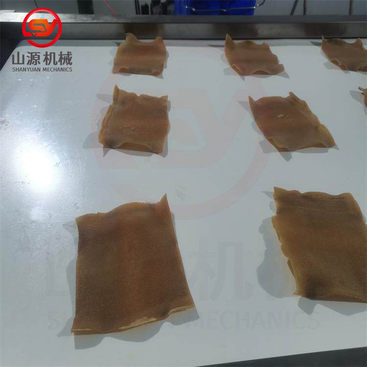 全自动干豆皮油炸机即食火锅腐竹油炸生产线千张豆腐干油炸线
