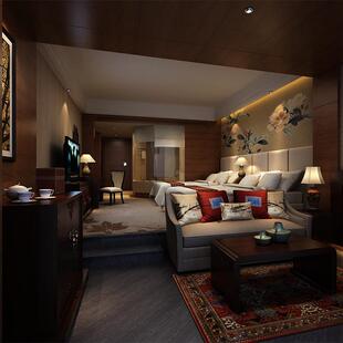 新款直销组合套装家具 卧室酒店客房家装板式床 建材家具酒店套装