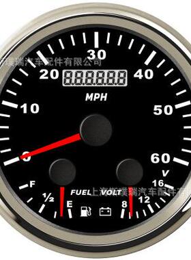 SPR斯璞瑞85mm三合一 指针油位表电压表发动机速度里程表 改装车