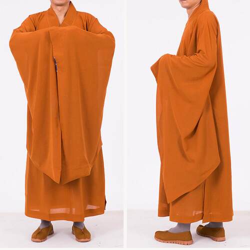 瞭尘僧服用品四季款和尚僧衣尼姑服大袖海清男女居士服广袖海青