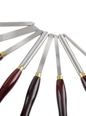 木车刀8PCS红柄木工车刀铣刀套装车木刀木盒装木工雕刻车刀现货厂