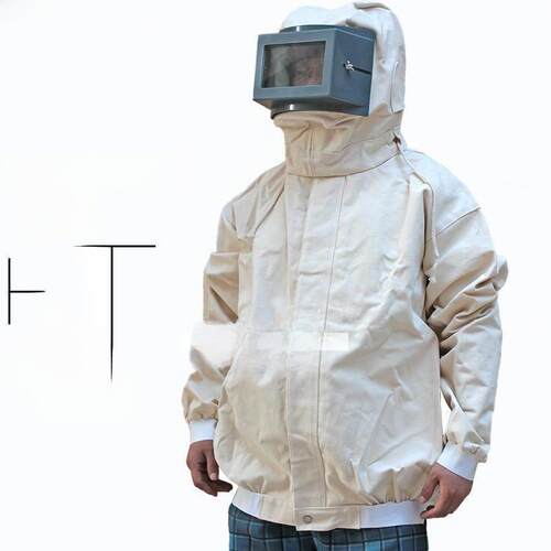 喷沙专用防尘工作服冲砂加厚喷砂打砂衣喷砂服打沙衣服抛丸防护服