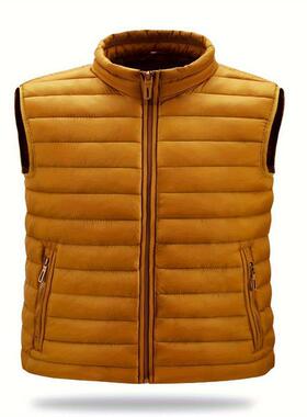 M 15102 Winter Men's Vest Stand Collar 排骨棉服马甲