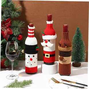 decoration bottle Old snowman holder圣诞酒瓶套 man christmas