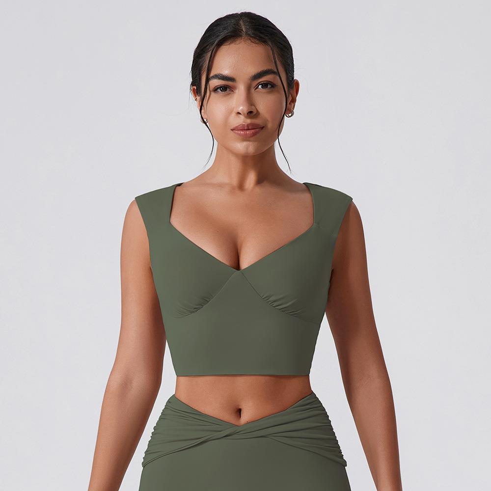 top yoga fashion slim quick-drying wear fitness shockproof