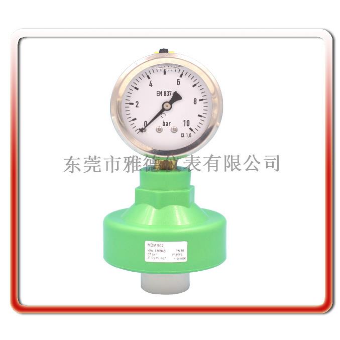 压力表厂家直销外螺纹PP隔膜式压力表隔膜压力表