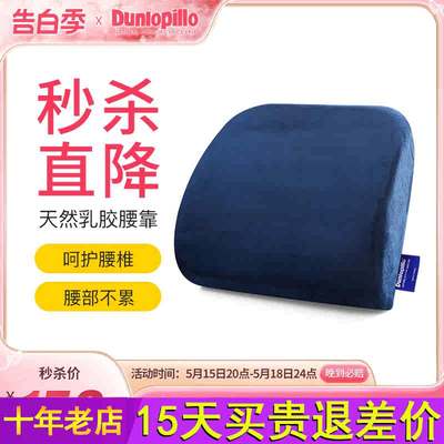 DUNLOPILLO邓禄普技术天然乳胶护腰靠垫办公室座椅汽车腰枕腰垫