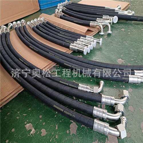 高压油管高压钢丝编织液压油管高低压胶管总成工程机械用