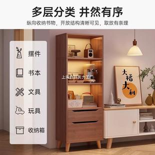 书柜现代简约立柜家用物防书架CBL落地置架客厅储柜小窄柜物尘陈