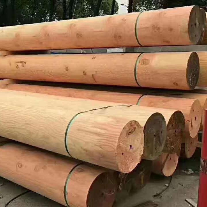 花旗松防腐木碳化木古建园林松木地板圆柱木方料木板实木