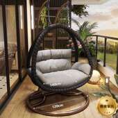 户al14外院人吊篮家用秋千鸟巢吊椅藤椅双庭摇椅室内吊床阳懒人台