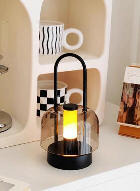 创意触摸装灯WH-DFTD0饰灯红露营风手提烛台充电三无极色调光氛围