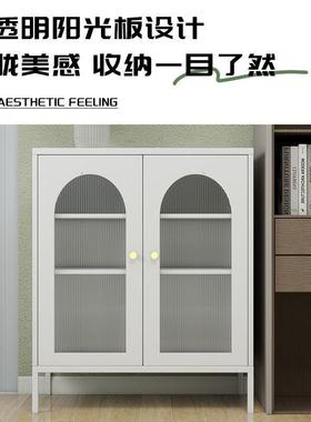 加厚餐边柜出租屋收纳柜家用酒柜客厅靠65461墙示展柜茶水皮柜纳